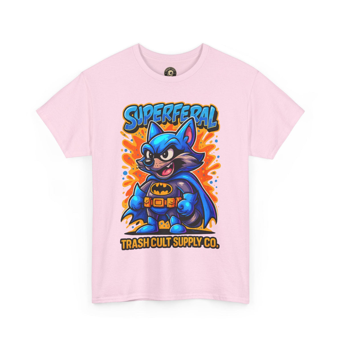 SuperFeral Raccoon Graffiti Shirt – Bold New School Superhero Streetwear | Trash Cult Supply Co