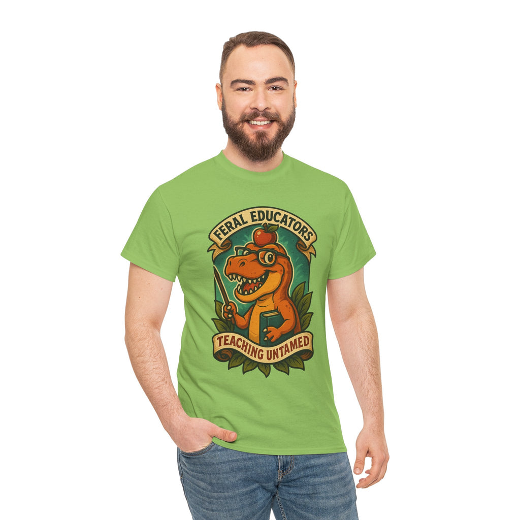Feral Educators Tee, Fun Teacher Shirt, Unisex Cotton Tee, Gift for Educators, Classroom Apparel, Teacher Appreciation Day