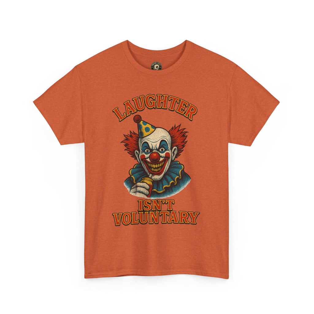 Laughter Isn’t Voluntary Creepy Clown Shirt – Circus Horror Tee – Gildan 5000