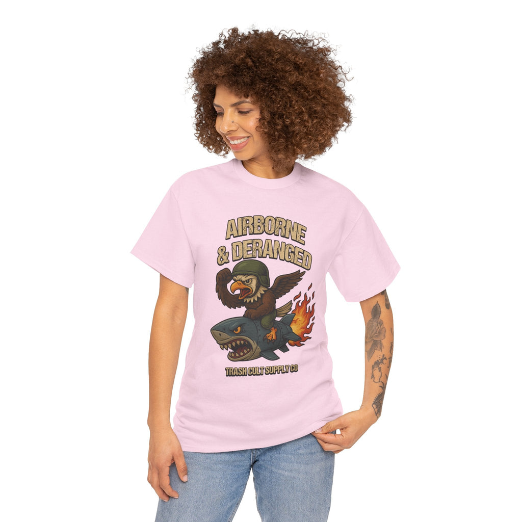 Airborne & Deranged T-Shirt – Trash Cult Supply Co. | Gildan 5000 Heavy Cotton Tee