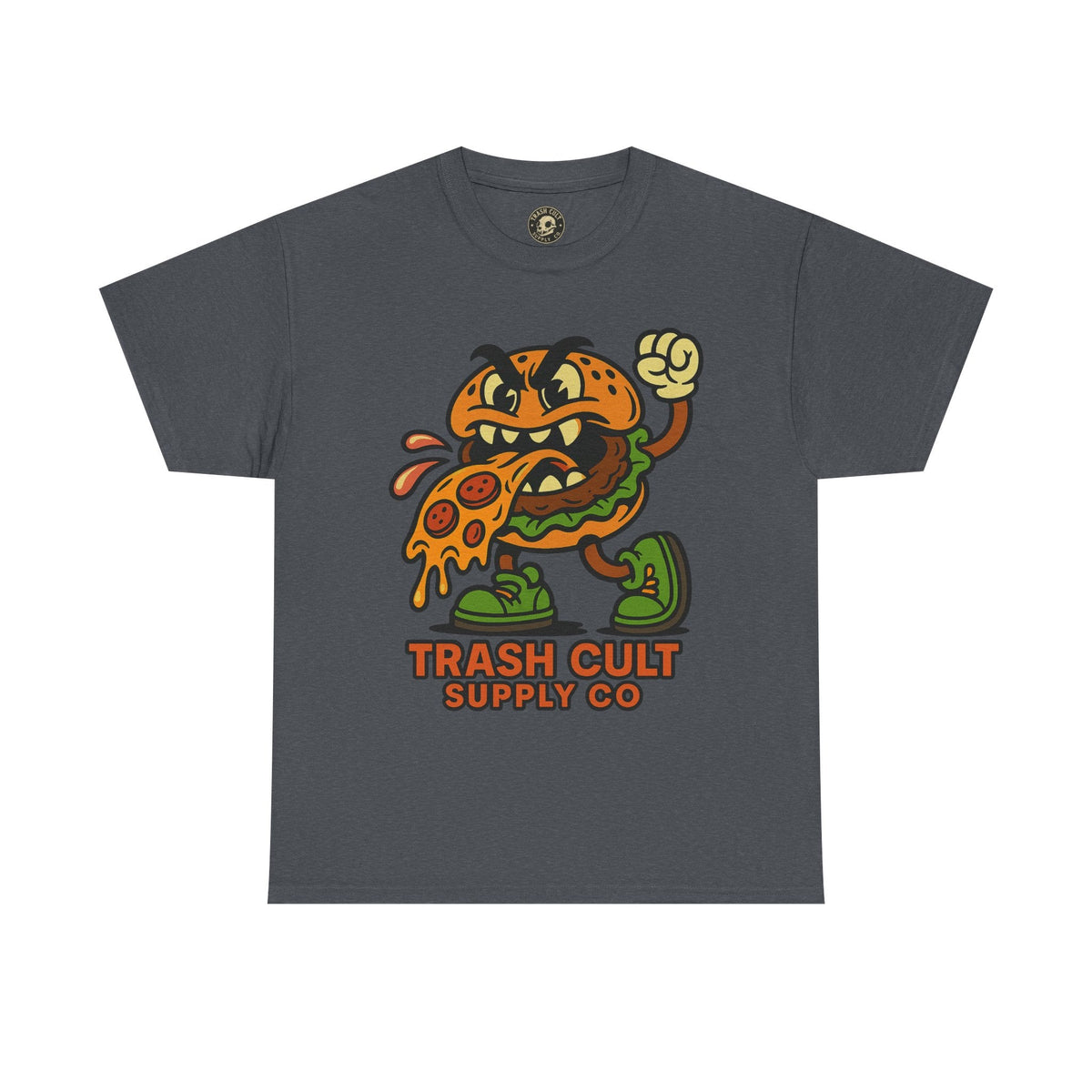Angry Burger Pizza Spitter Tee – Trash Cult Supply Co | Gildan 5000 Shirt