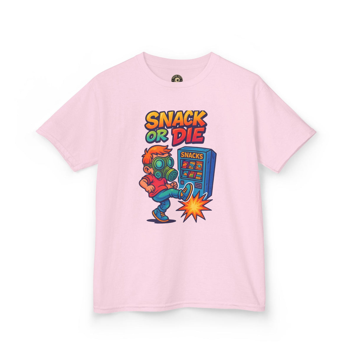 Snack or Die Kids T-Shirt – Funny Retro Gaming Tee for Kids | Playful Cotton Shirt for Snack Lovers