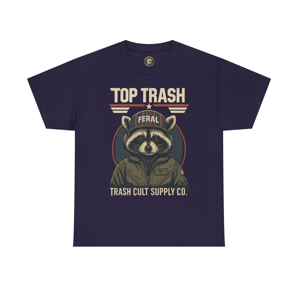 Feral Top Trash Raccoon Pilot Shirt – Trash Cult Supply Co. Parody Tee