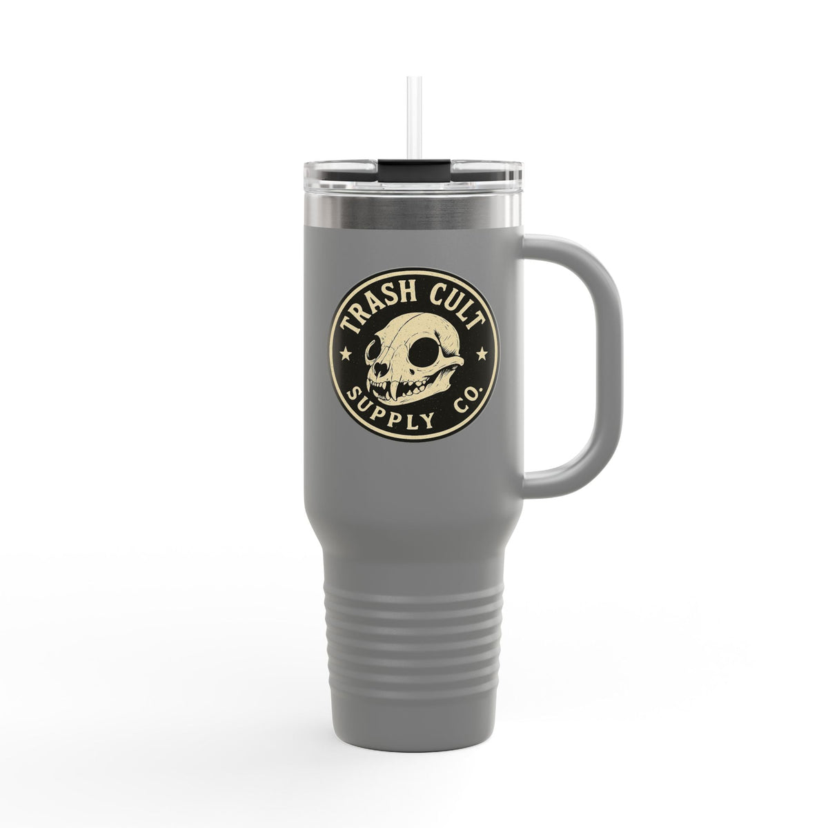 40oz Insulated Travel Mug with Handle – Leak-Proof Stainless Steel Tumbler for Hot & Cold Drinks | Trash Cult / FERAL Edition
