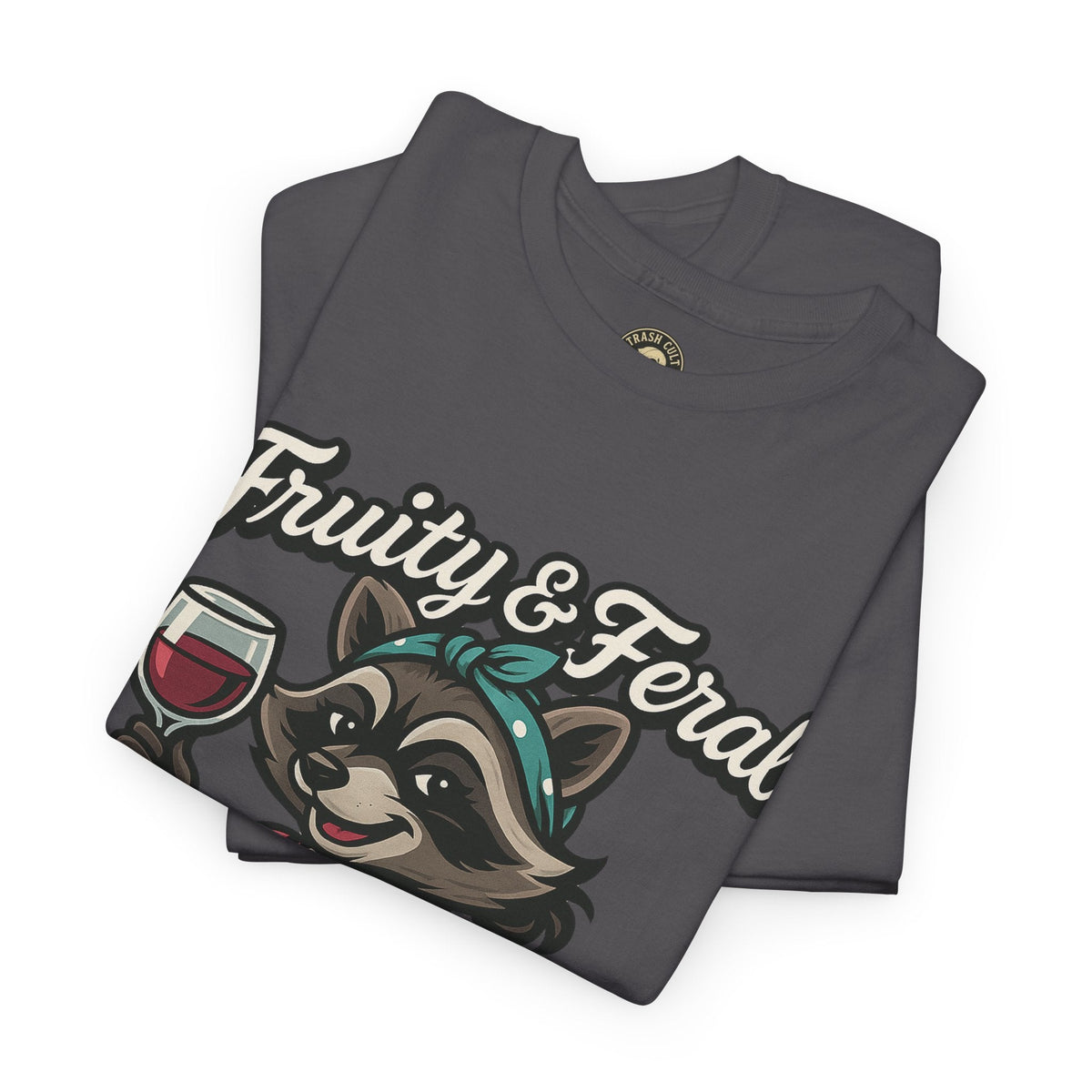 Fruity & Feral Raccoon Housewife Tee – Trash Cult Supply Co. on Gildan 5000