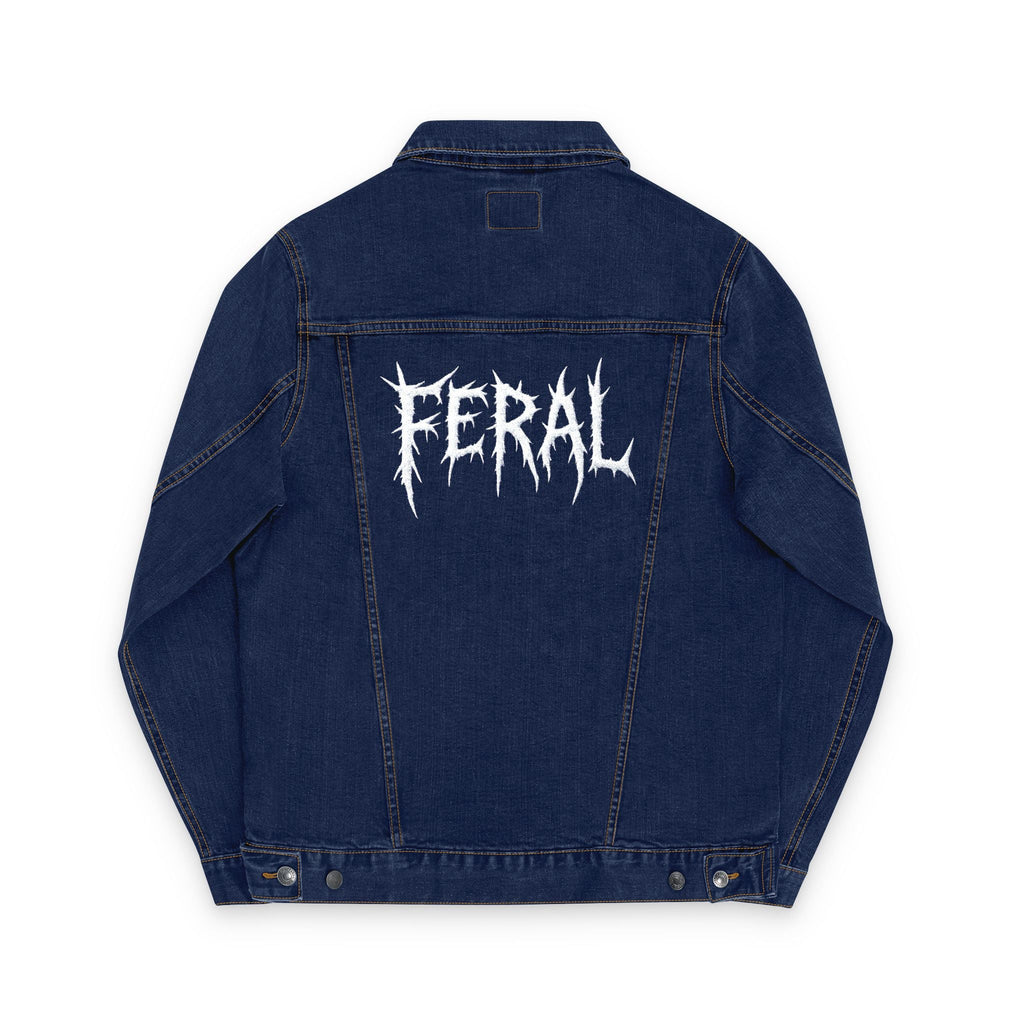 FERAL Embroidered Denim Jacket – Trash Cult Supply Co. (Black or Classic Denim)