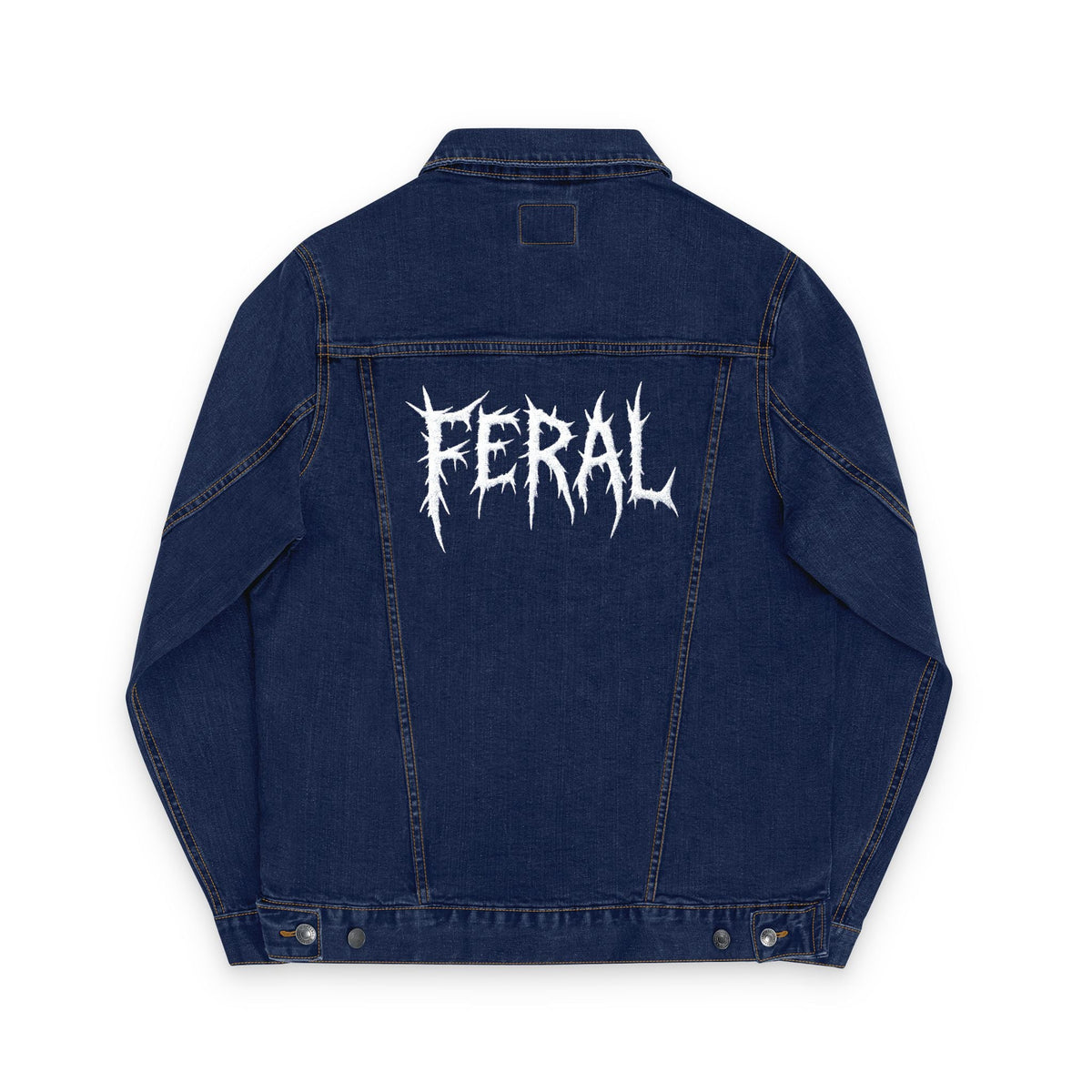 FERAL Embroidered Denim Jacket – Trash Cult Supply Co. (Black or Classic Denim)