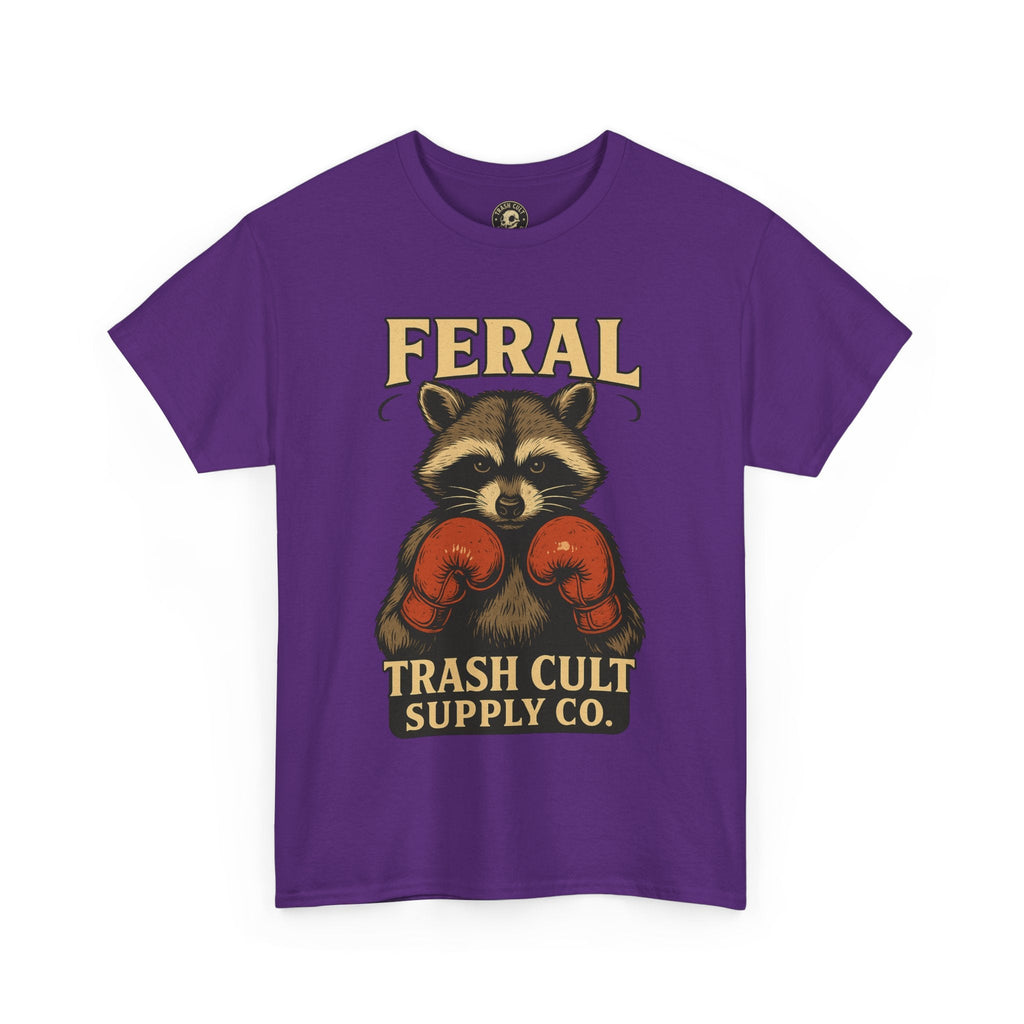 Feral Raccoon Tee - Unisex Heavy Cotton Tee, Cute Animal Shirt, Trendy Graphic Tee, Fun Gift for Animal Lovers, Casual Everyday Wear