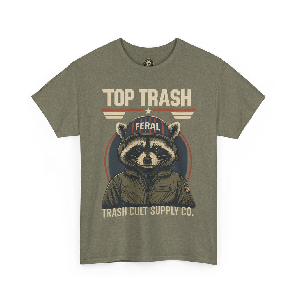 Feral Top Trash Raccoon Pilot Shirt – Trash Cult Supply Co. Parody Tee