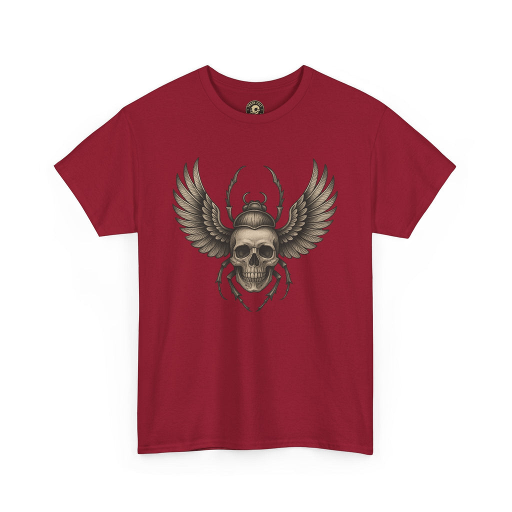 Winged Skull Scarab Shirt – Dark Gothic Beetle Graphic Tee – Gildan 5000 Unisex