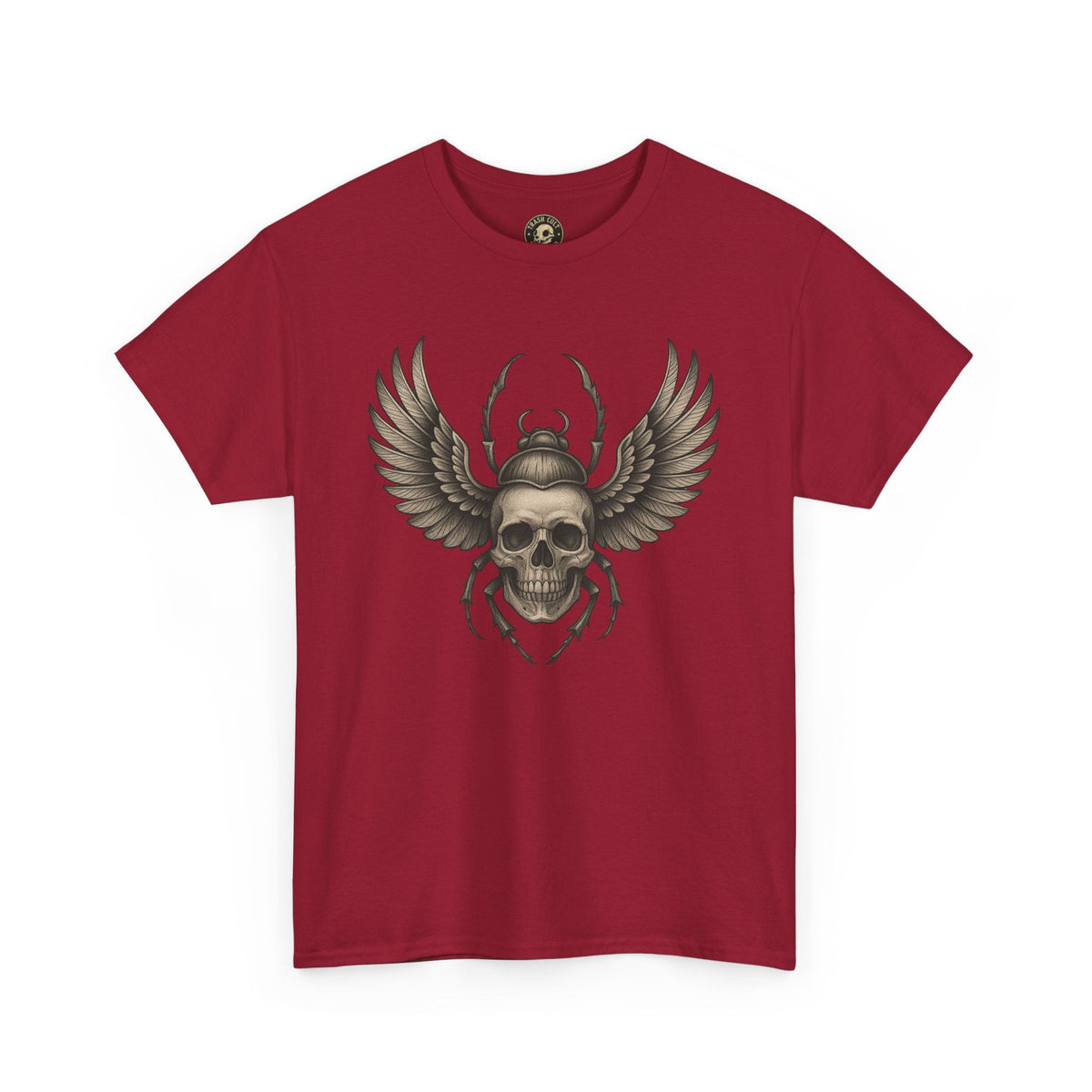Winged Skull Scarab Shirt – Dark Gothic Beetle Graphic Tee – Gildan 5000 Unisex