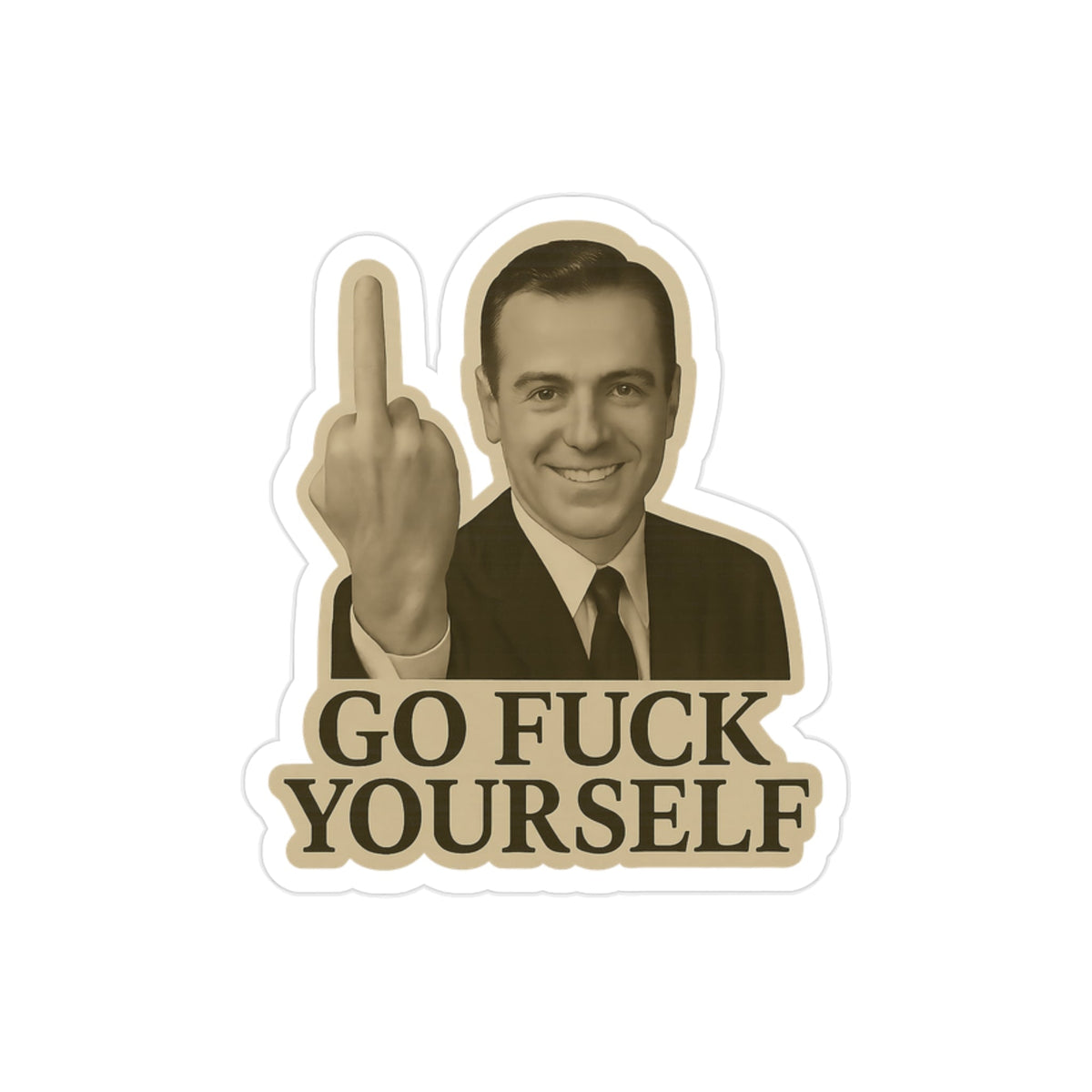Retro Rude Guy – “Go F Yourself” Sticker