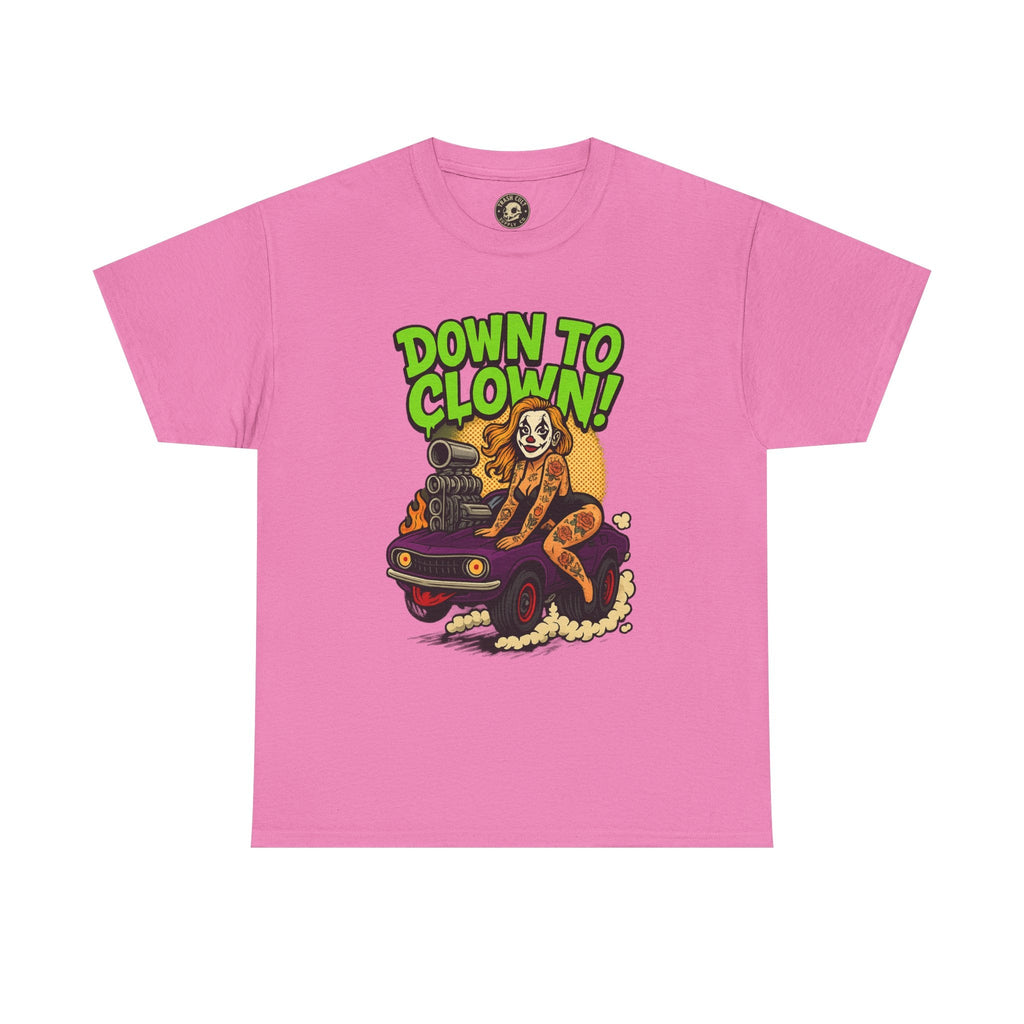 Unisex Graphic Tee | Down to Clown T-Shirt, Fun Statement Shirt, Casual Wear, Gift for Friends, Festivals, Halloween