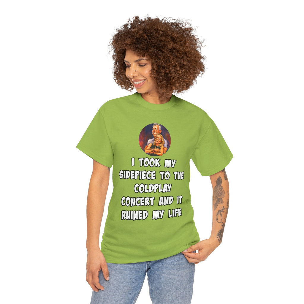 Funny CEO Concert Shirt – “I Took My Sidepiece to the Coldplay Concert” Meme Tee – Gildan 5000