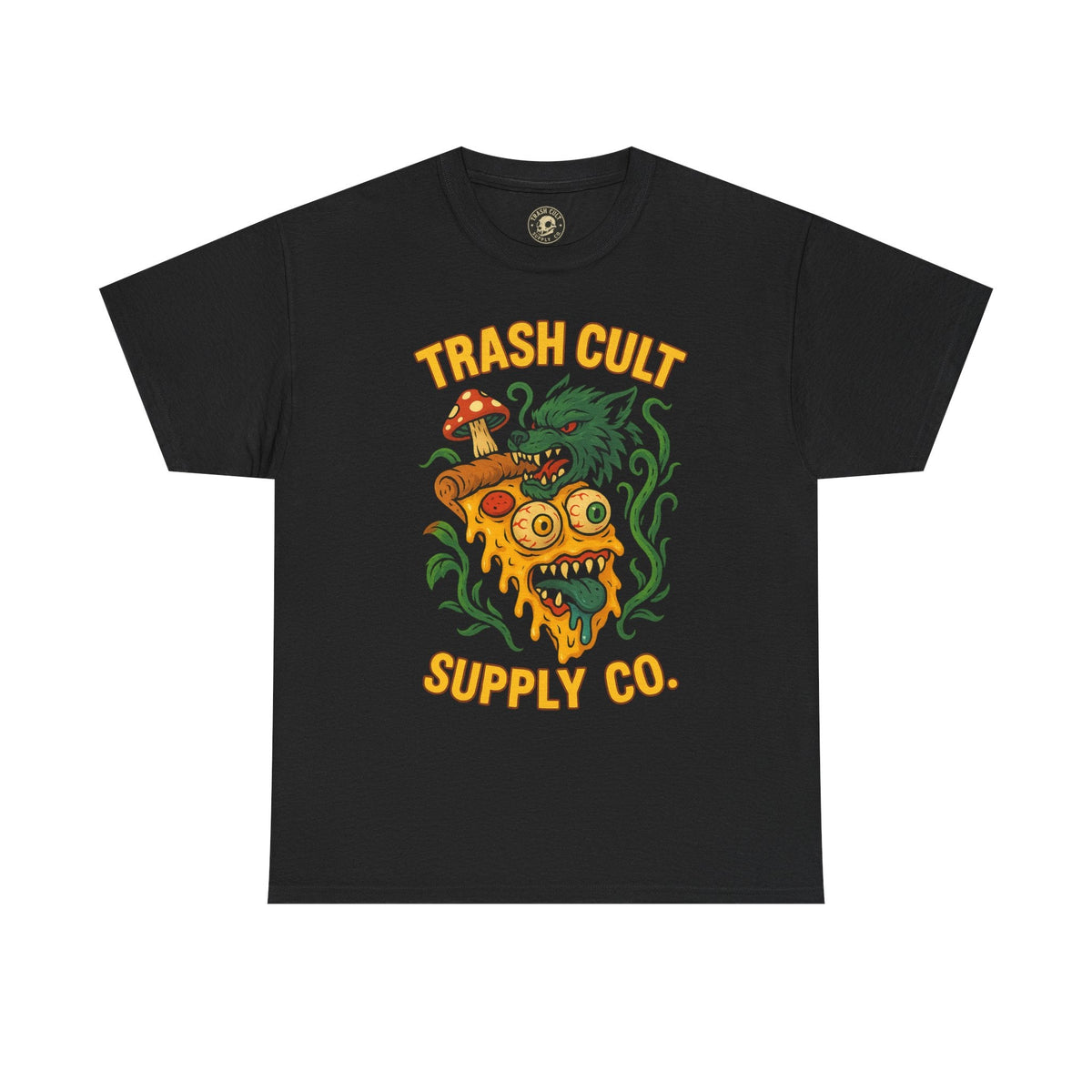 Trash Cult Unisex Heavy Cotton Tee, Graphic Shirt for Halloween, Horror Lovers, Eco-Friendly Gift, Casual Wear, Unique Outfits