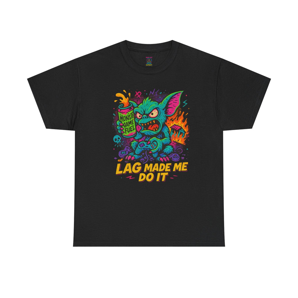 Lag Made Me Do It – Limited Edition Gamer Gremlin Tee | Gildan 5000 | Illuminasty Drop
