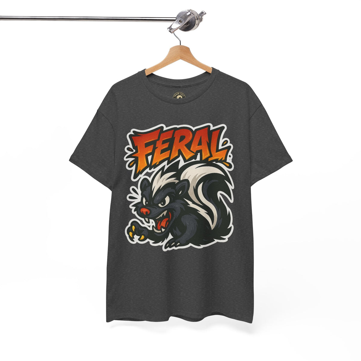 Feral  Skunk Graphic Tee, Cool T-Shirt, Streetwear Style, Unique Gift, Animal Lover Apparel, Fun Casual Wear