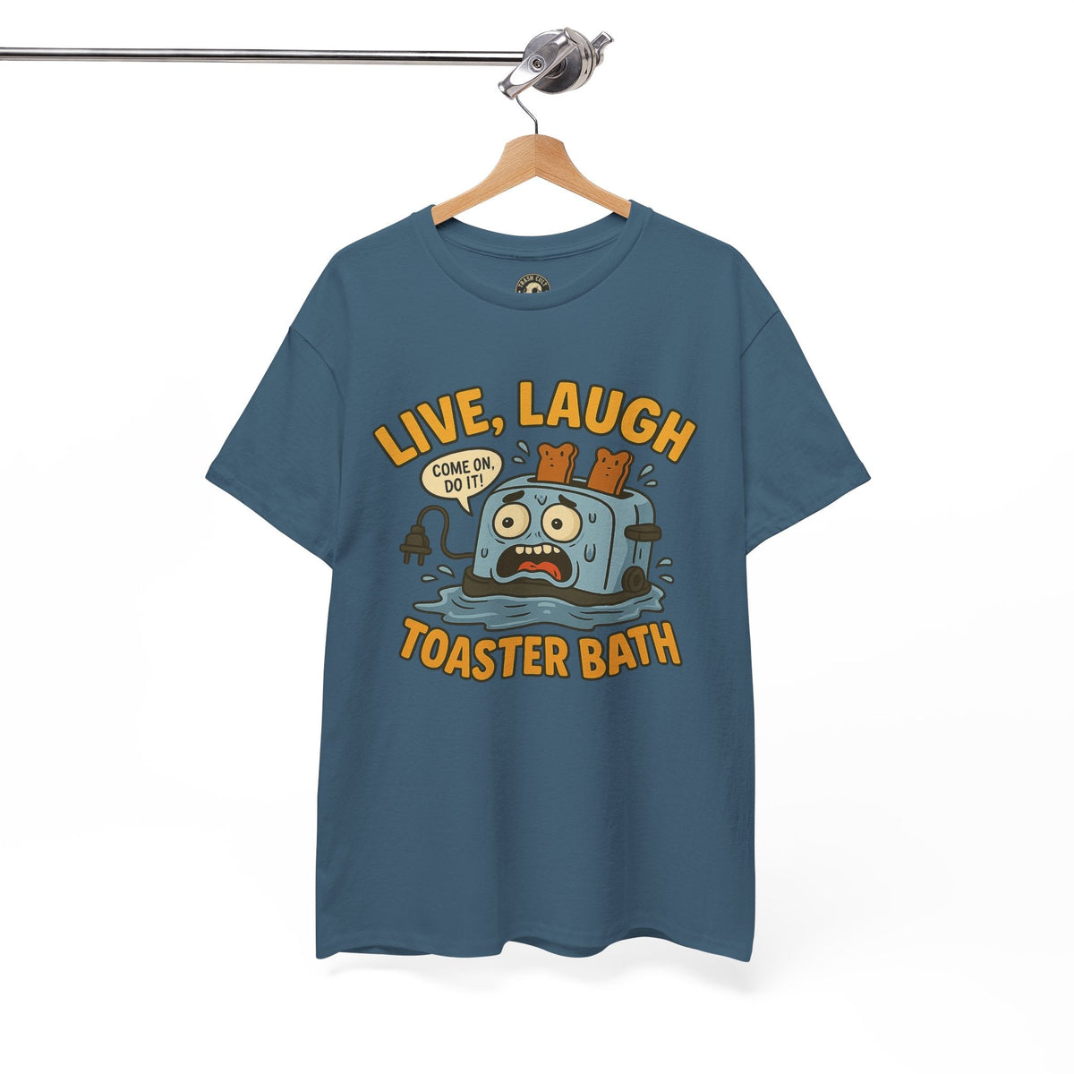 Funny Toaster Bath Tee, Humorous Unisex Shirt, Gift for Friends, Lightweight Cotton Tee, Birthday Party Outfit