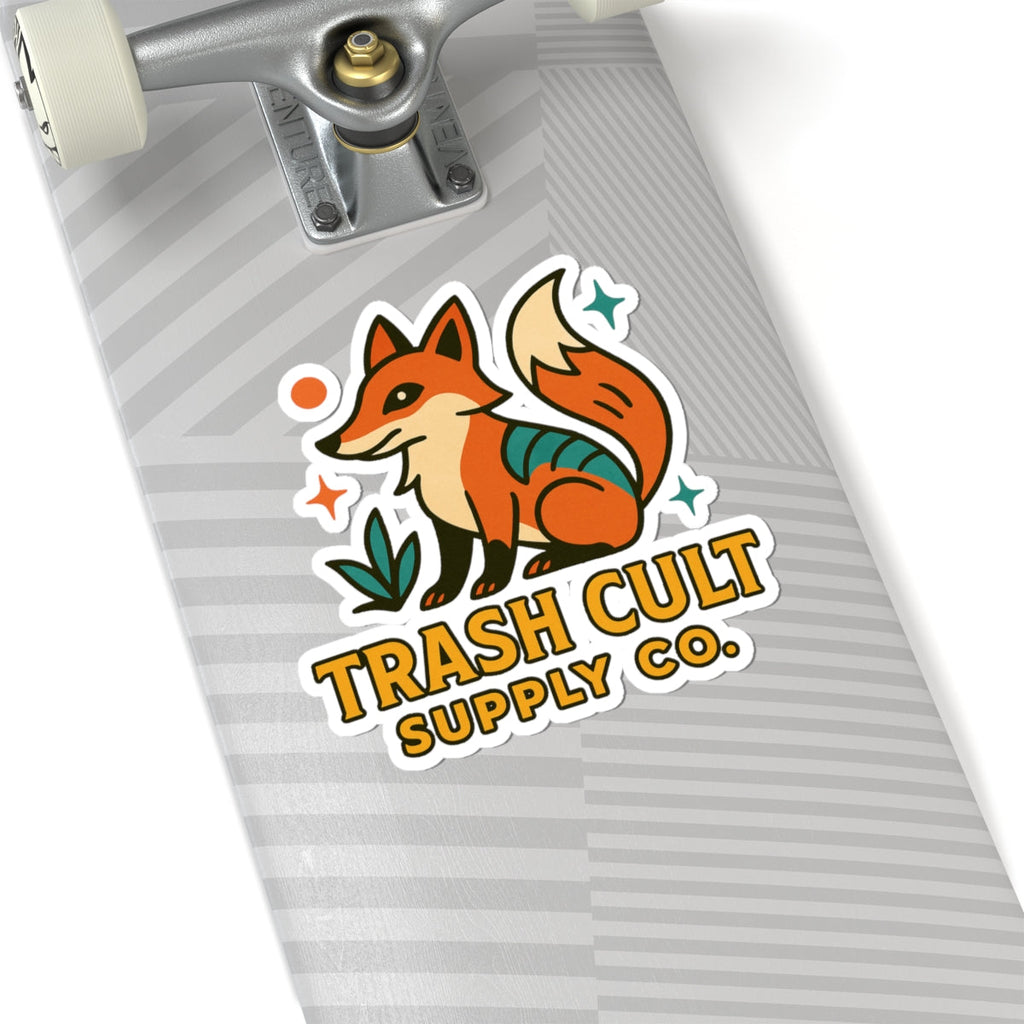 Fox Illustration Kiss-Cut Stickers - Fun Decor for Laptops, Water Bottles, Journals, Gifts for Animal Lovers, Unique Home Accents