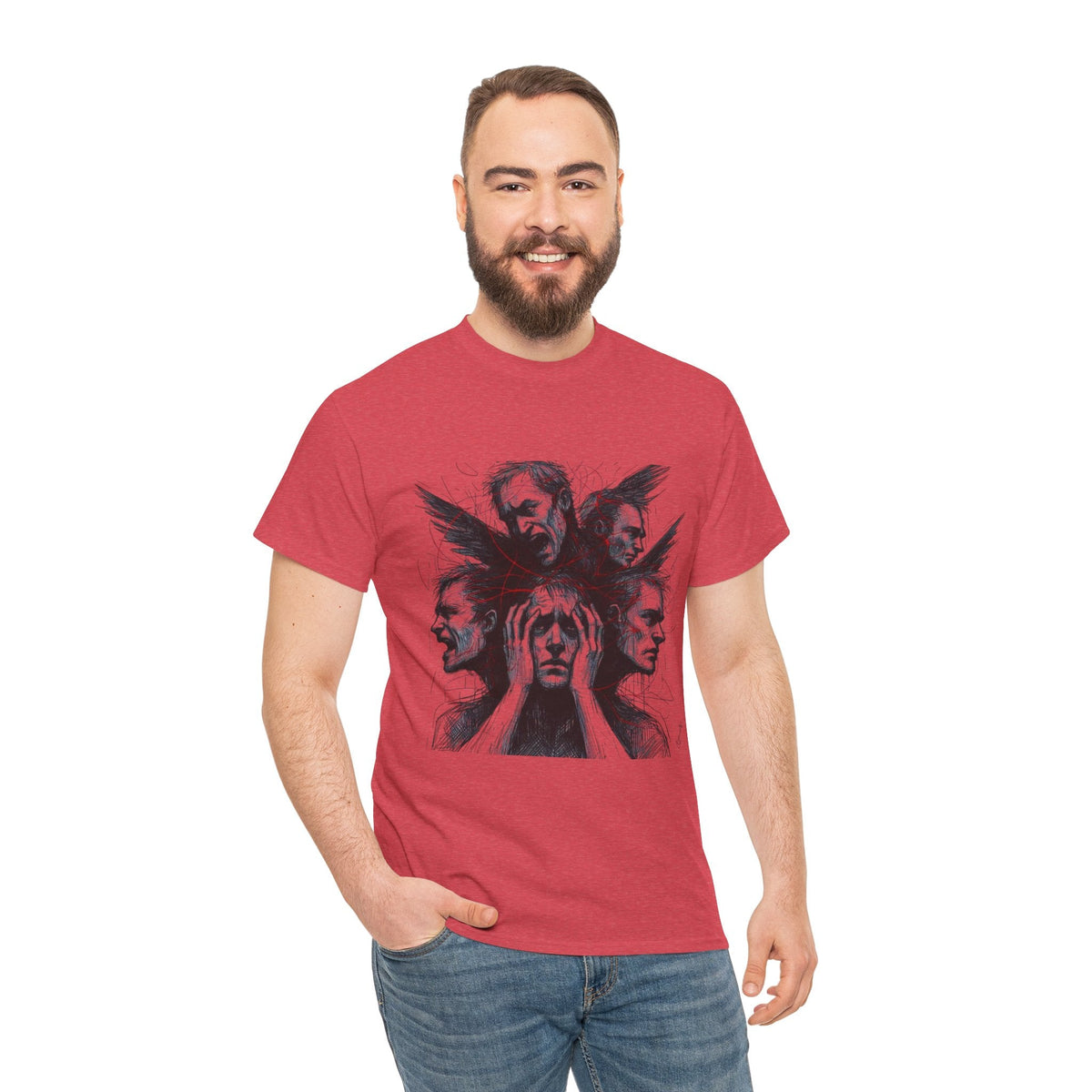 Xian Allen x Trash Cult Shirt – “Loud Inside My Head” | Dark Illustrative Art Tee
