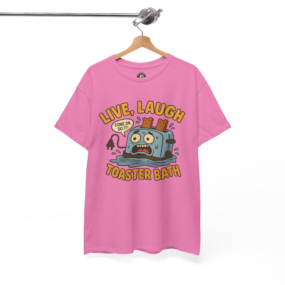 Funny Toaster Bath Tee, Humorous Unisex Shirt, Gift for Friends, Lightweight Cotton Tee, Birthday Party Outfit