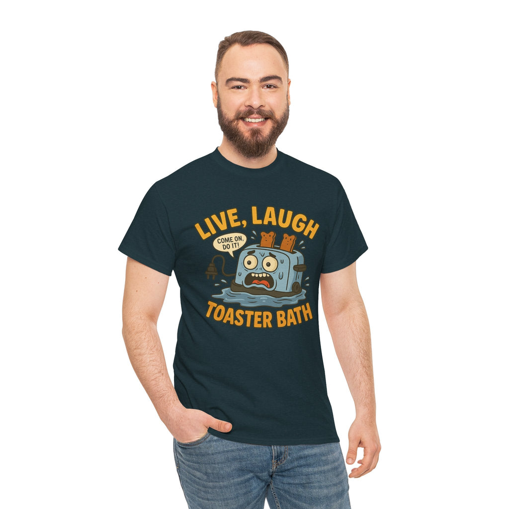 Funny Toaster Bath Tee, Humorous Unisex Shirt, Gift for Friends, Lightweight Cotton Tee, Birthday Party Outfit