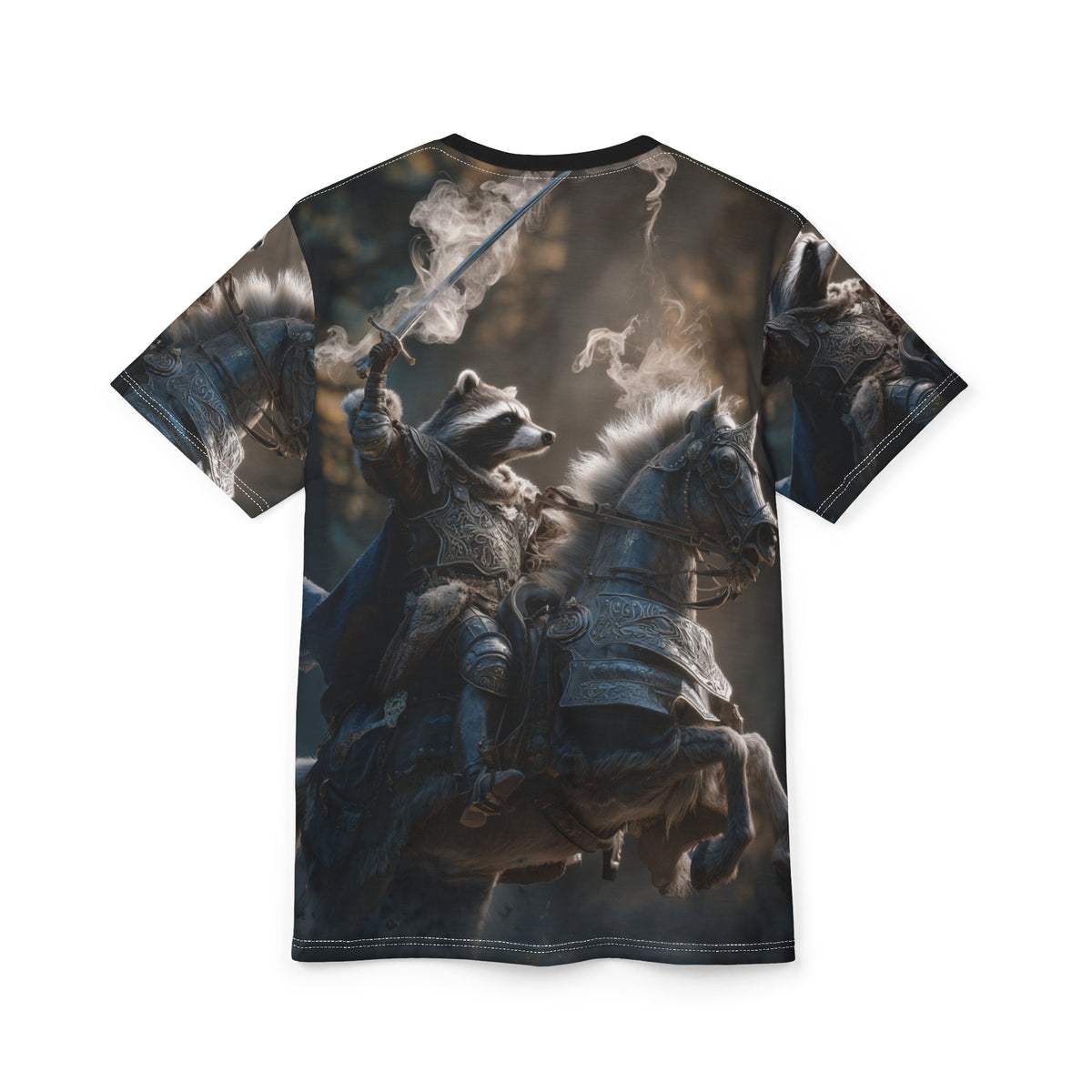 Fantasy Warrior Tee, Unisex Graphic T-Shirt, Animal Knight Apparel, Unique Costume Shirt, Gift for Gamers, Medieval Style Top