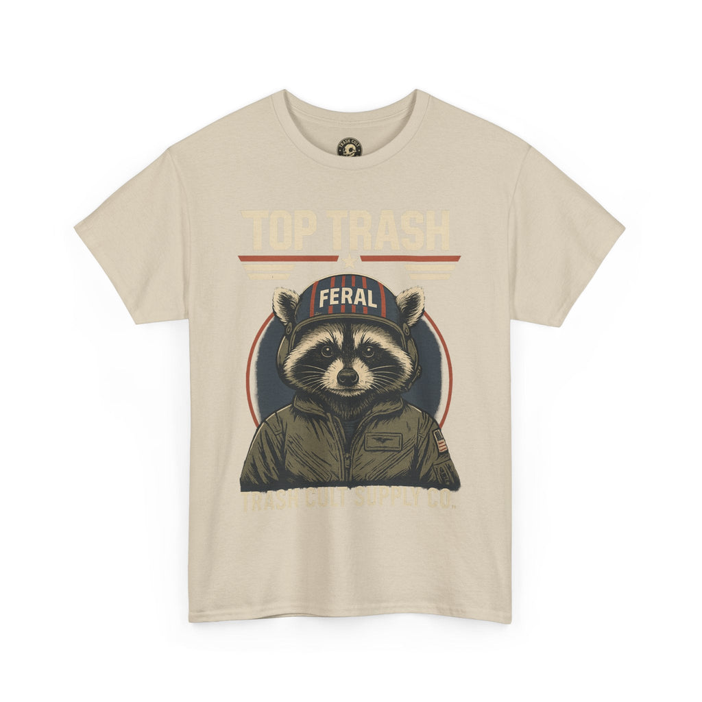Feral Top Trash Raccoon Pilot Shirt – Trash Cult Supply Co. Parody Tee