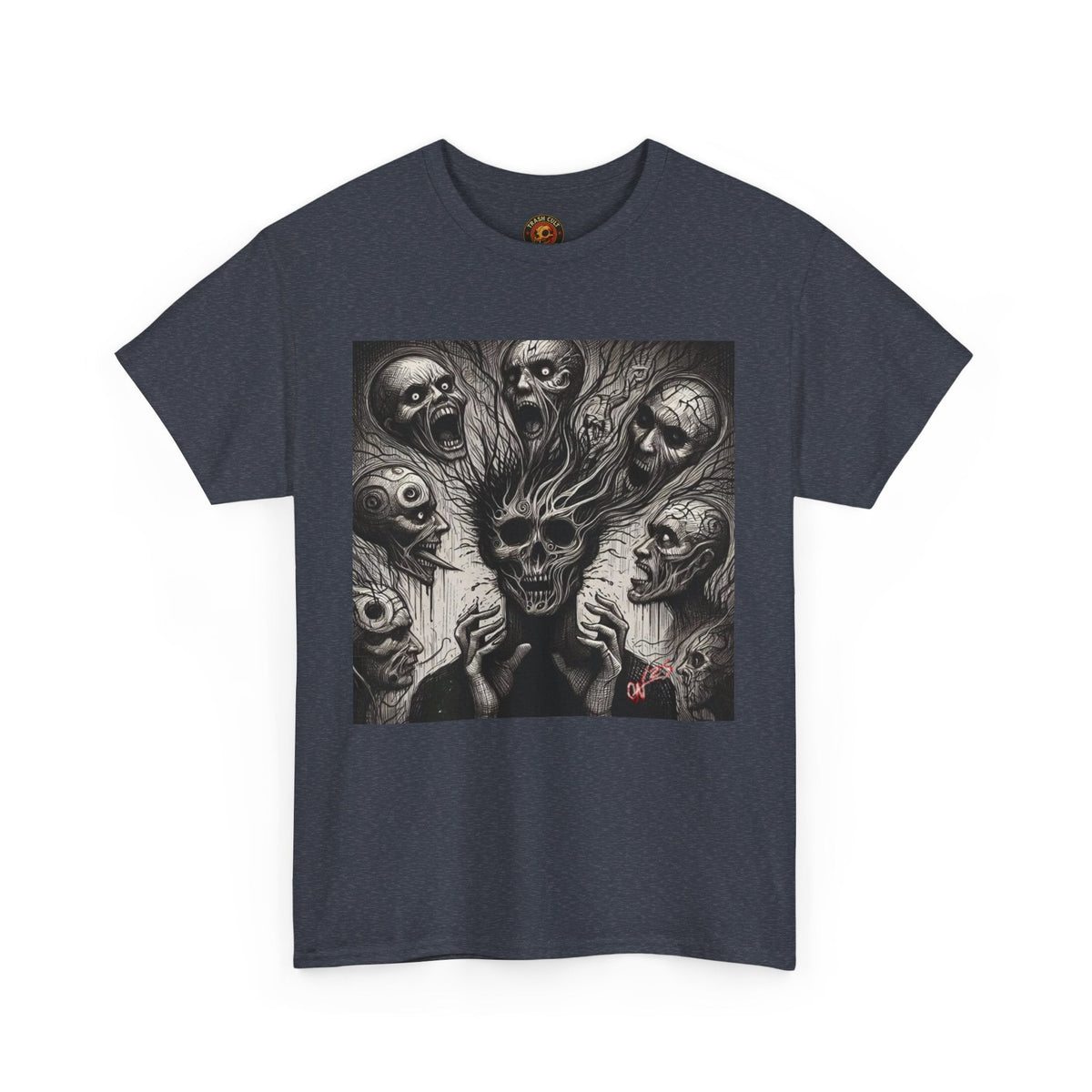 Xian Allen x Trash Cult Shirt – “Voices in the Void” | Horror Skull Scream T-Shirt
