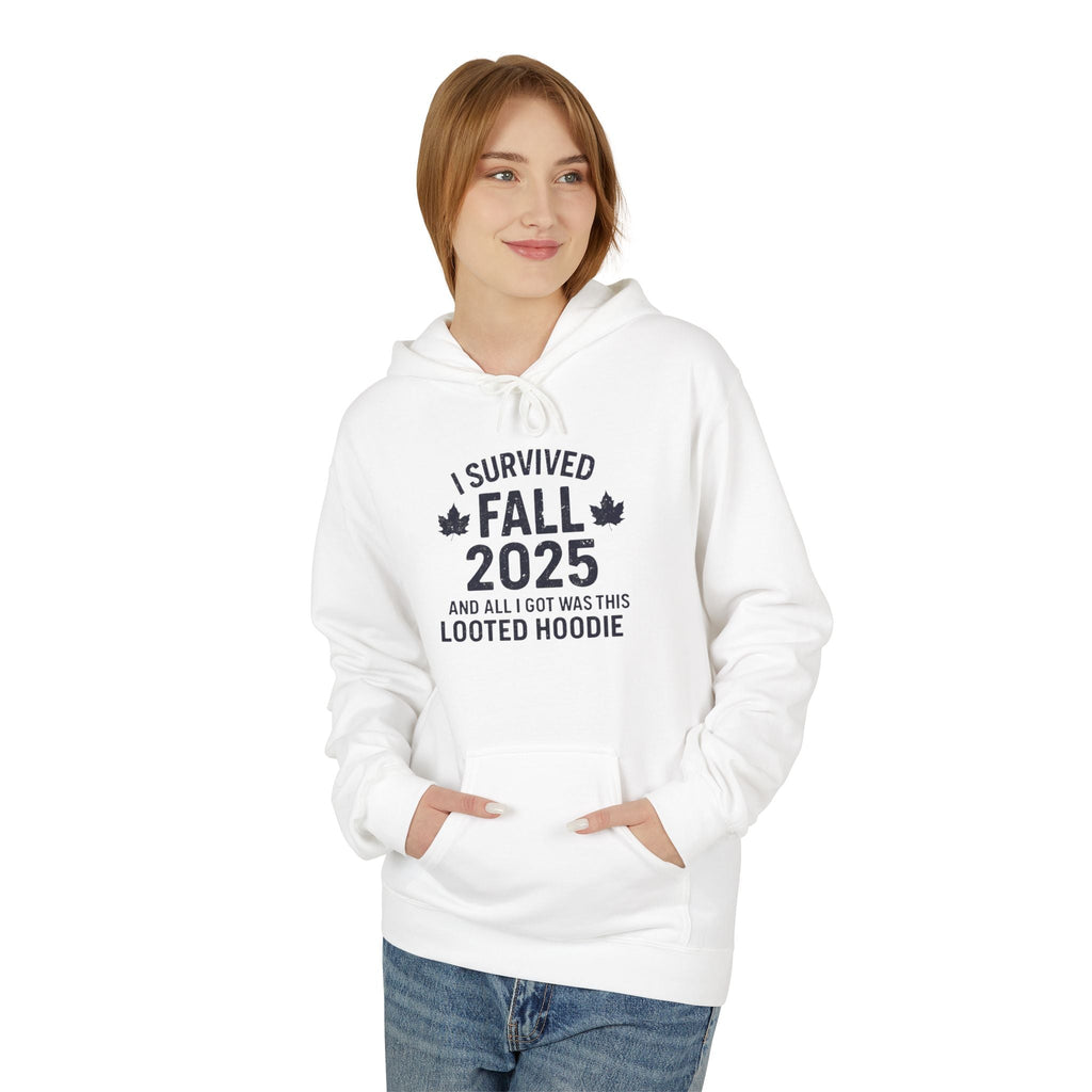 I Survived Fall 2025 Hoodie – Looted Hoodie Meme Sweatshirt – Fall of Humanity Collection – Trash Cult Supply Co.