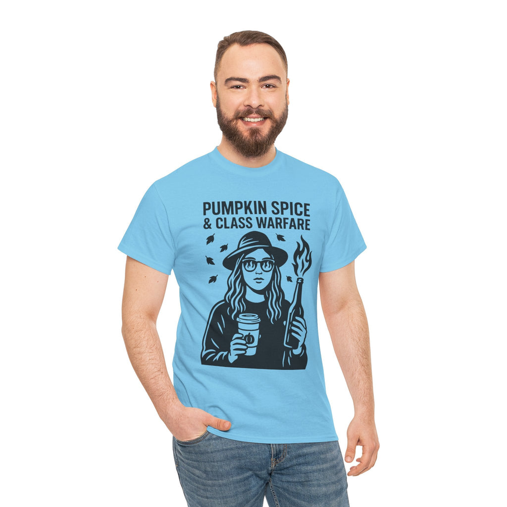 Pumpkin Spice & Class Warfare Shirt – Fall Riot Girl Graphic Tee – Fall of Humanity Collection – Trash Cult Supply Co.