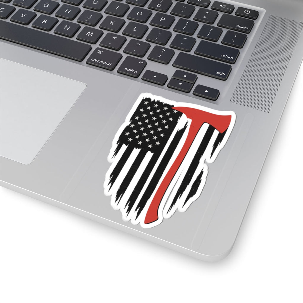 Patriotic Axe Kiss-Cut Stickers - Perfect for Mugs, Laptops, Gift Wrap, Scrapbooks, Outdoor Enthusiasts, Freedom Celebrations
