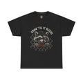 Gnaw ’Til It Bleeds Raccoon Tee – Feral Trash Cult Shirt, Metalcore Punk Animal Graphic, Gildan 5000 Unisex Black T-Shirt