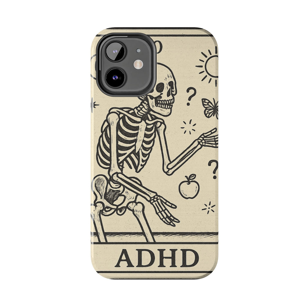 Skeleton ADHD Phone Cases, Unique Phone Cover, Funny ADHD Gift, Quirky Skeleton Design, Cool Accessories for Everyone