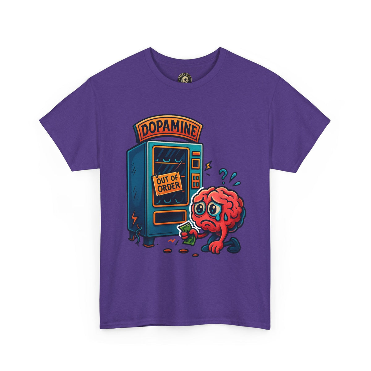 Dopamine Out of Order T-Shirt – Funny Quirky Mental Health Tee | Unisex Cotton Graphic Shirt