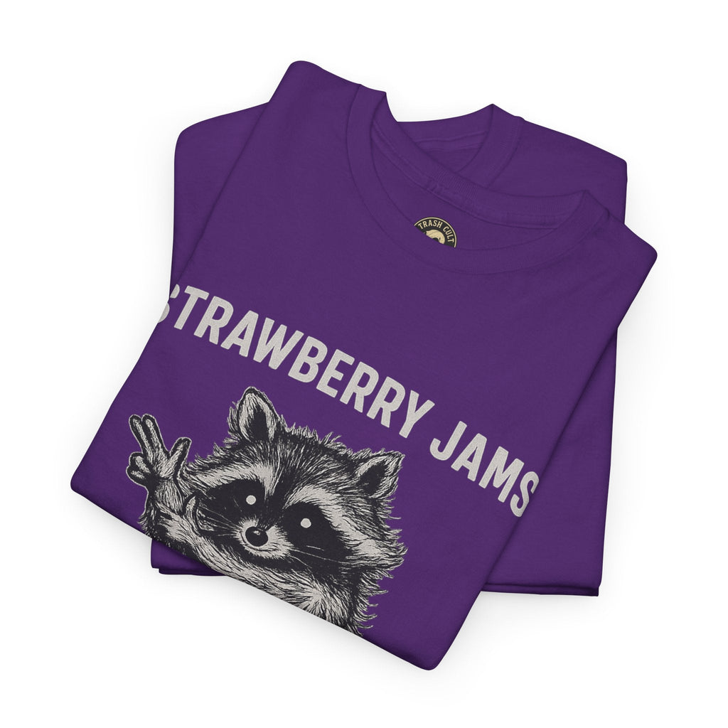 Strawberry Jams But My Glock Don’t Raccoon Shirt – Trash Cult Supply Co. Gildan 5000 Tee