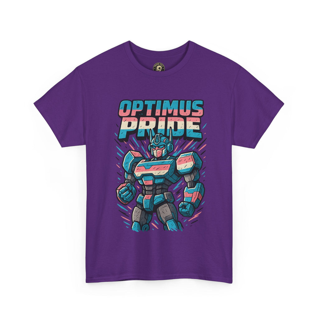 Optimus Pride T-Shirt – Funny Trans Mech LGBTQ+ Graphic Tee | Unisex Heavy Cotton Nerd Pride Shirt