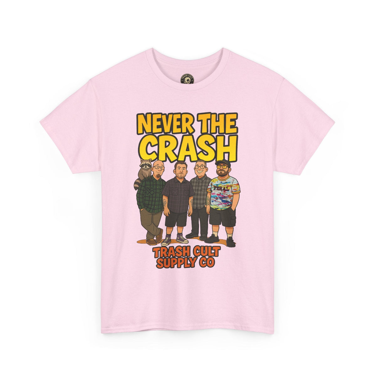 Never The Crash Band Shirt – Bold Graffiti Logo Tee - EXCLUSIVE | Gildan 5000