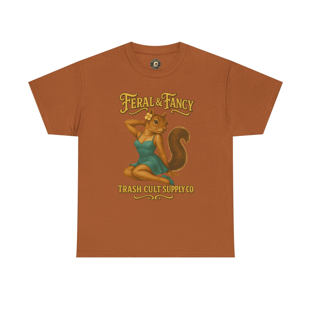 Feral & Fancy Pin-Up Squirrel Shirt – Vintage 1950s Style | Trash Cult Supply Co | Gildan 5000