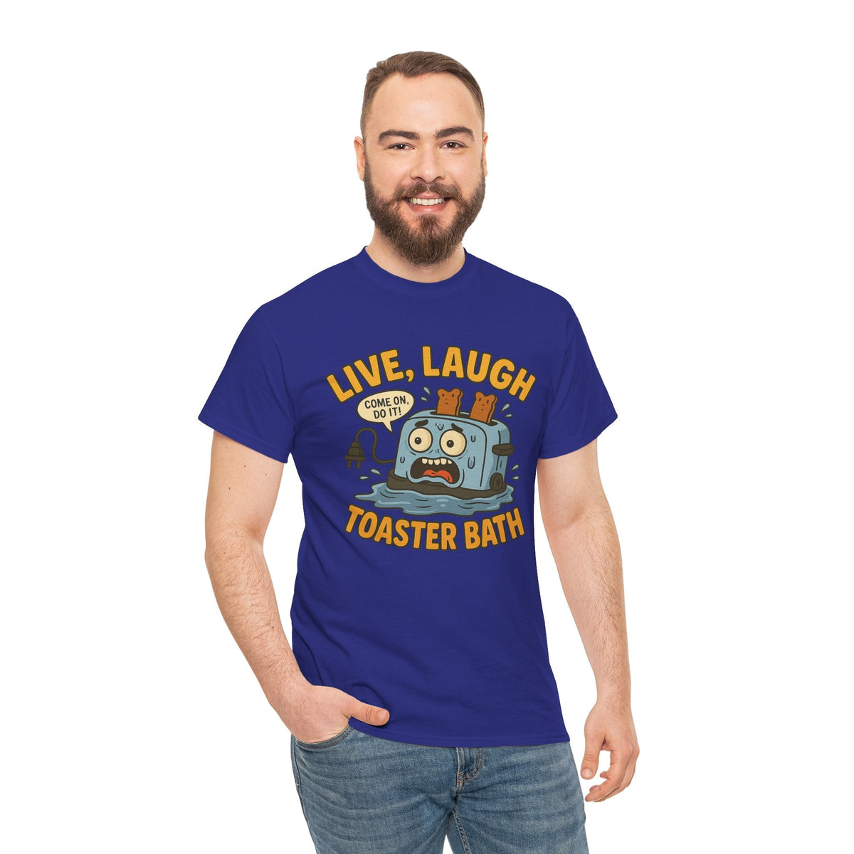 Funny Toaster Bath Tee, Humorous Unisex Shirt, Gift for Friends, Lightweight Cotton Tee, Birthday Party Outfit