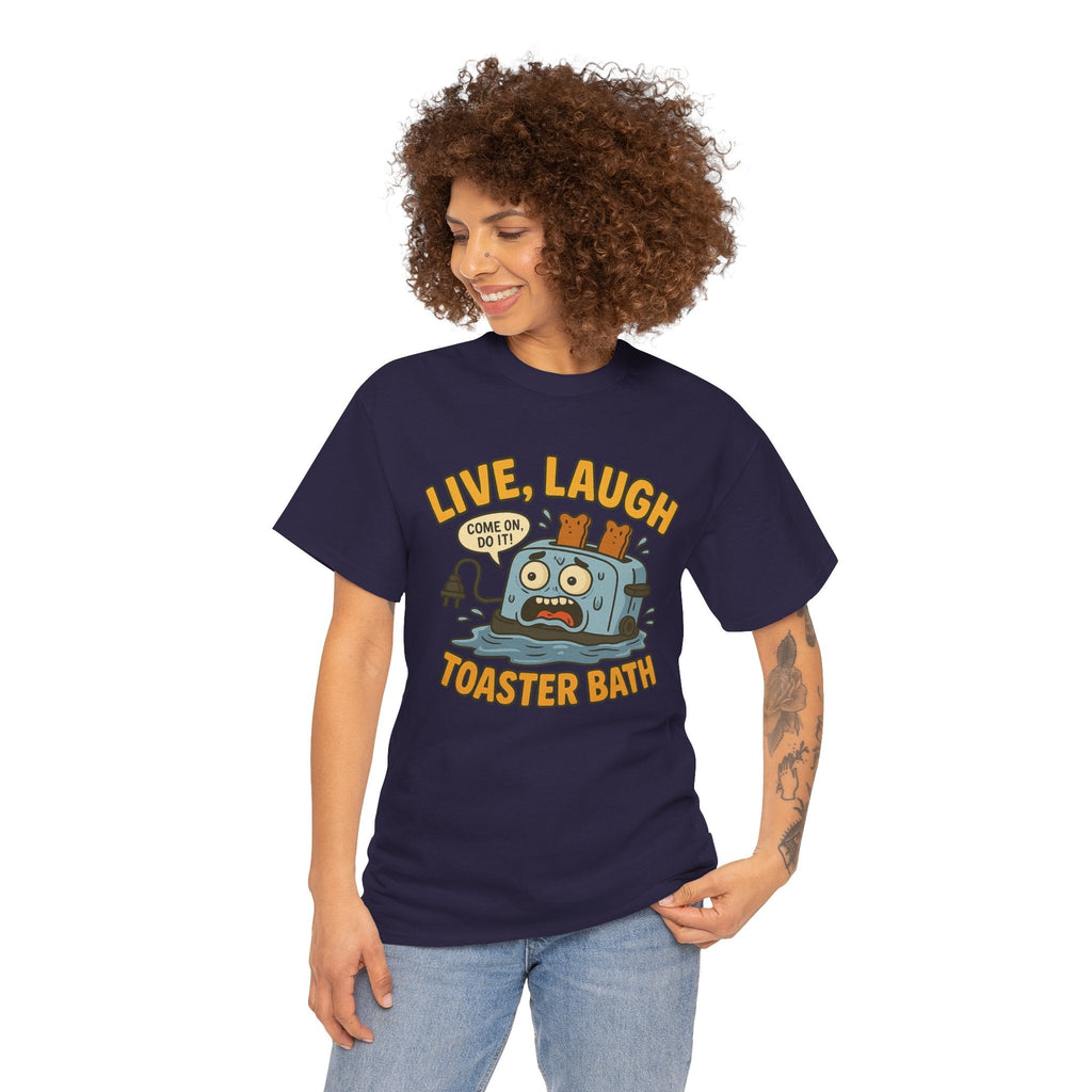 Funny Toaster Bath Tee, Humorous Unisex Shirt, Gift for Friends, Lightweight Cotton Tee, Birthday Party Outfit