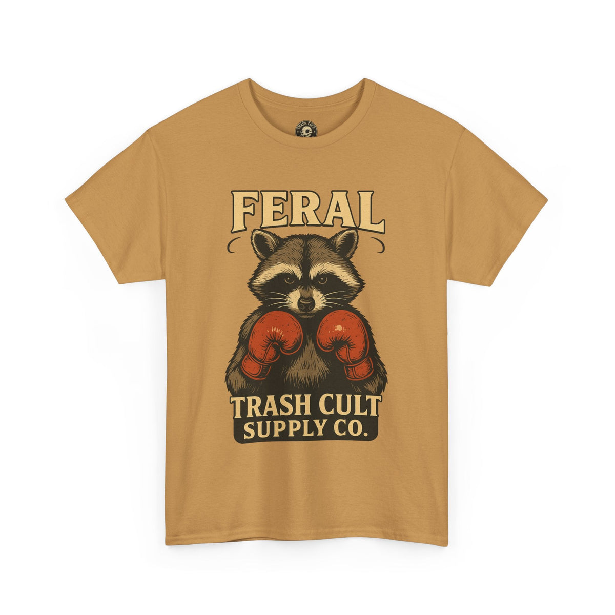 Feral Raccoon Tee - Unisex Heavy Cotton Tee, Cute Animal Shirt, Trendy Graphic Tee, Fun Gift for Animal Lovers, Casual Everyday Wear