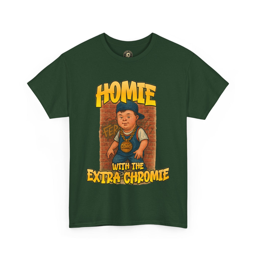 Homie with the Extra Chromie Shirt – Fun Supportive Tee for Down Syndrome Awareness – Gildan 5000
