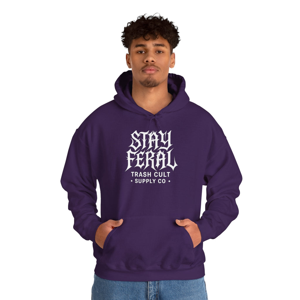 Stay Feral Gothic Hoodie – Trash Cult Supply Co Unisex Pullover