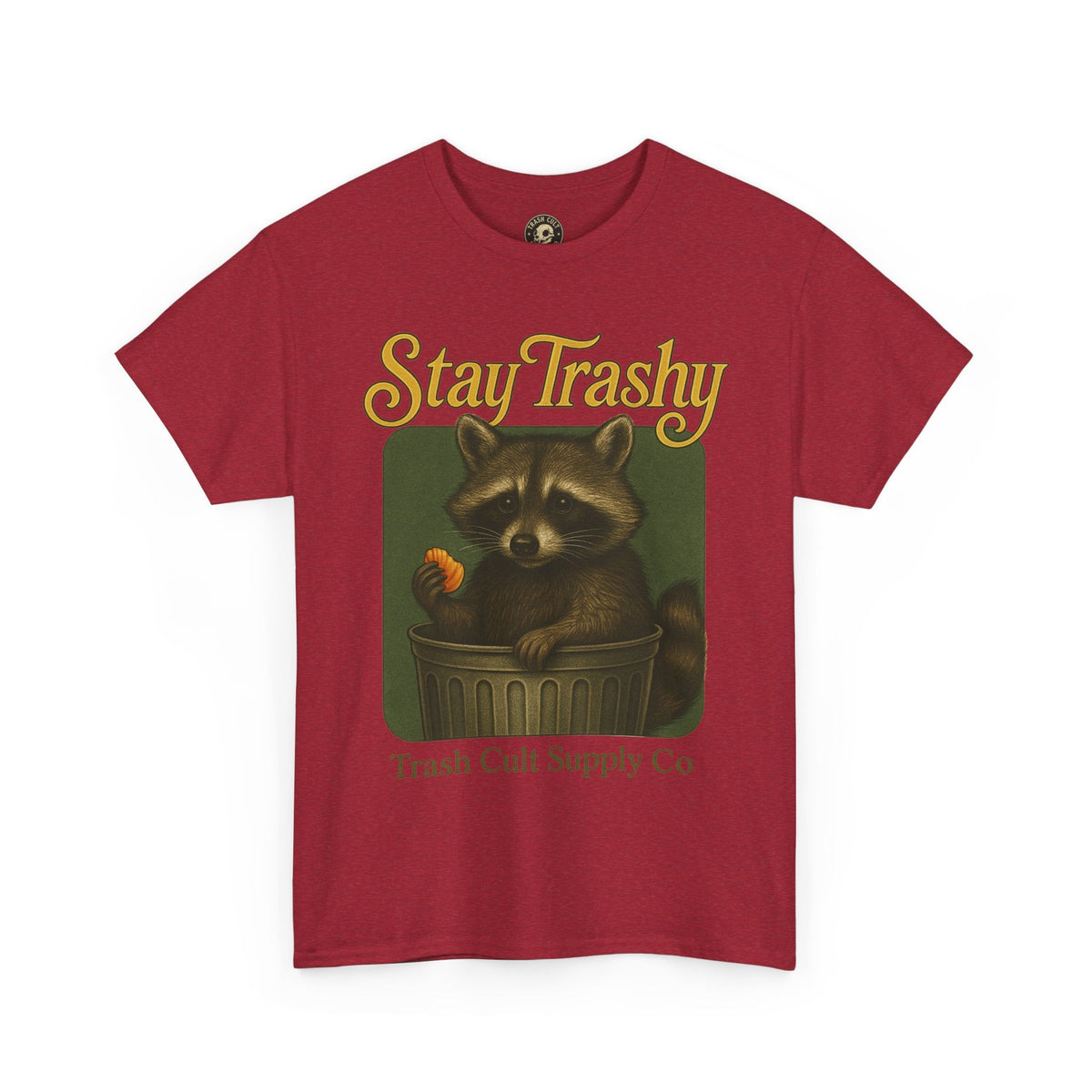 Stay Trashy Raccoon T-Shirt – Vintage-Style Cute Trash Panda | Trash Cult Supply Co | Gildan 5000