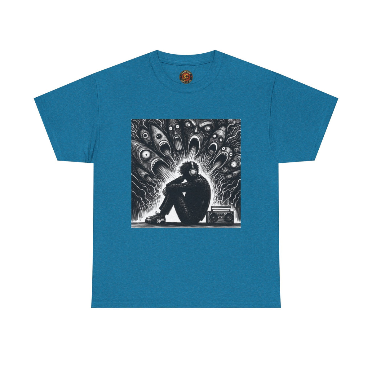 Xian Allen x Trash Cult Shirt – “Turn It Up Louder” | Screaming Chaos Headphones Tee