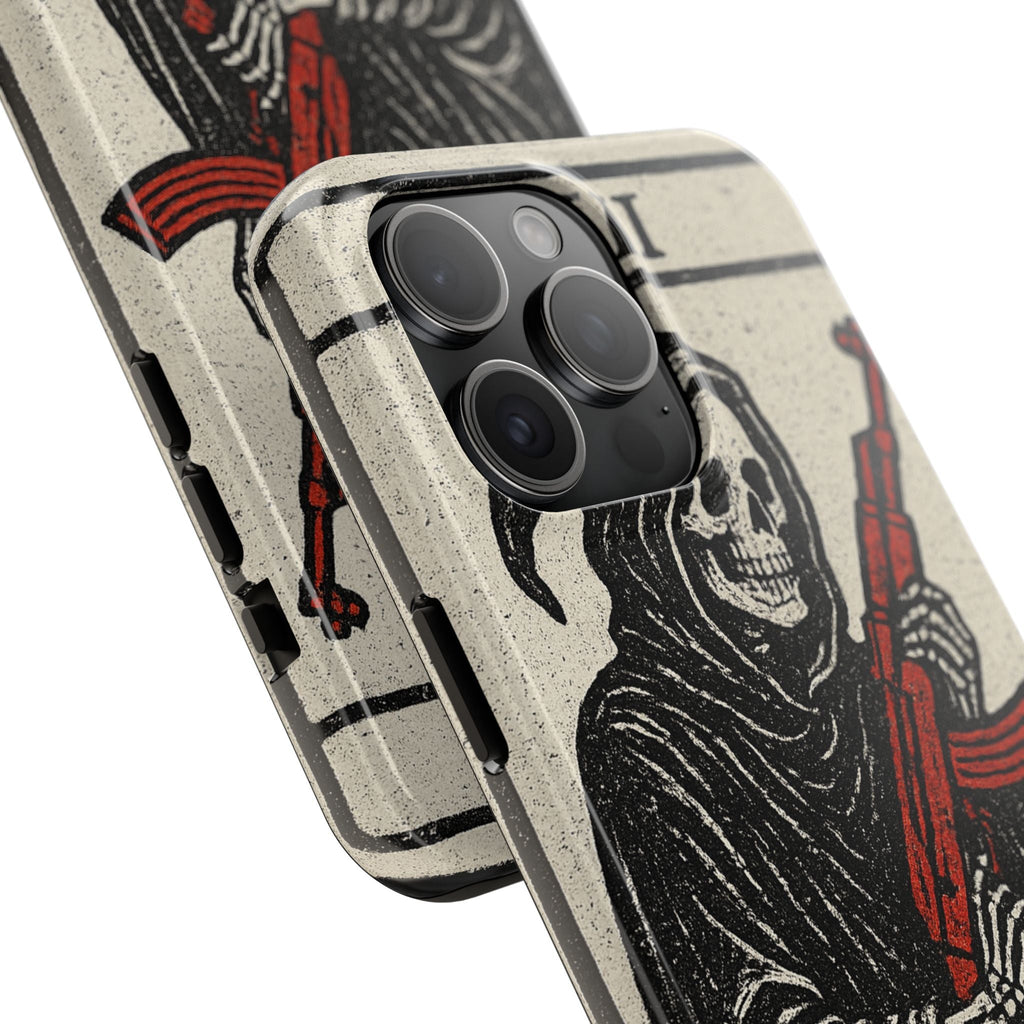 Grim Reaper Phone Case, Tough Phone Case for Gamers, Unique Smartphone Accessories, Halloween Decor, Death-Inspired Gift