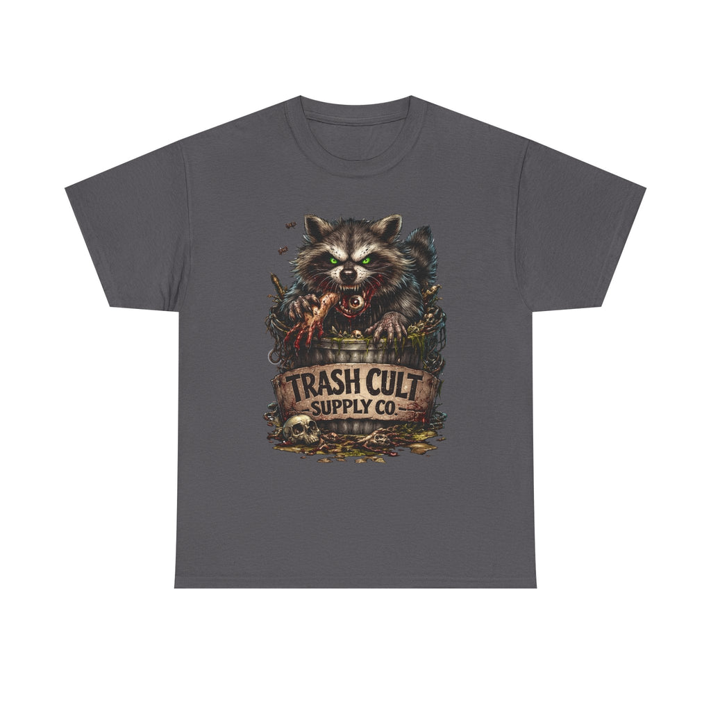 Raccoon 'Trash Cult Supply Co.' Graphic Tee — Vintage Grunge Animal Streetwear