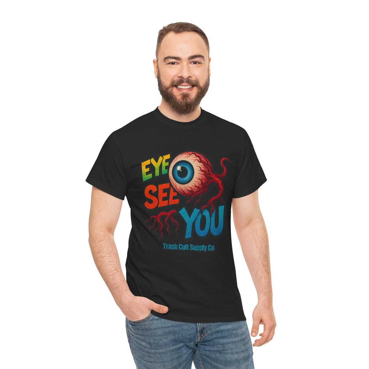 Eye See You Shirt – Creepy Eyeball Graphic Tee – Gildan 5000 Unisex