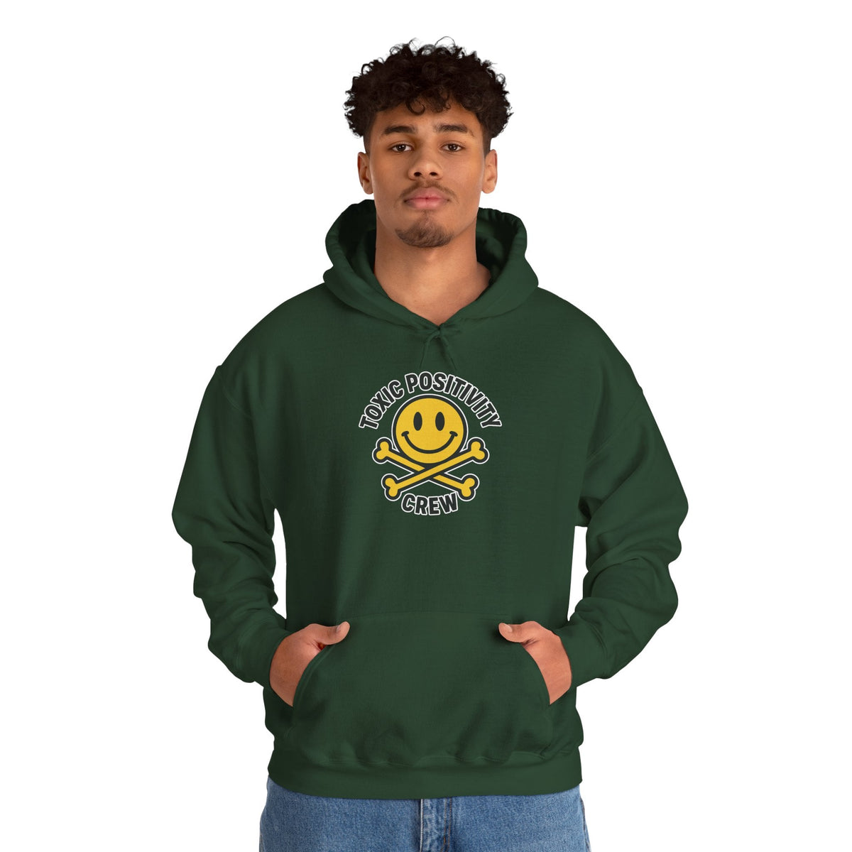 Toxic Positivity Hoodie | Unisex Hooded Sweatshirt | Comfortable Casual Wear, Gift for Friends, Positive Vibes, Streetwear Style